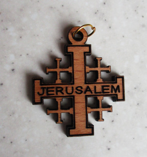 Иерусалимский крест из оливкового дерева