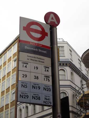 Лондон остановка автобуса